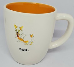 Rae Dunn BOO. Mug with Devilish Dog Cup Orange White Halloween - £7.85 GBP