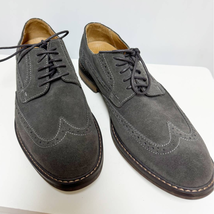Vionic Mens Bowery Bruno Shoes Wingtip Oxford Lace Up Suede Gray Size 10 - £36.17 GBP