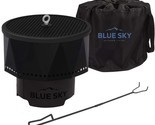 Blue Sky Outdoor Living Ridge Portable Steel Fire Pit With, And Carrying... - $103.98