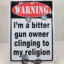Vintage 1994 Warning Sign ART 16x12 Inch Indoor Outdoor Multicolor - $21.00