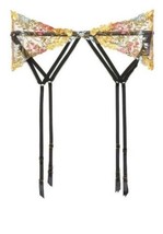 $50 Victorias Secret Dream Angels Floral Embroidered Garter Belt M/L - £10.83 GBP