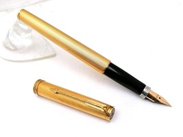 Parker 75 Premier France Gold Filled Fountain Pen Plumin En Oro 18k - $157.76