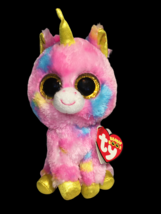 TY Beanie Boos Fantasia Unicorn Plush Pony Baby 6&quot; Stuffed Rainbow Anima... - £7.84 GBP