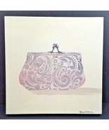 Trish Biddle Pink Purse Art Giclee On Gallery Wrap Canvas 14 1/2&quot; x 14 1/2&quot; - $27.10