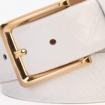 The Monaco White Leather Belt image 3