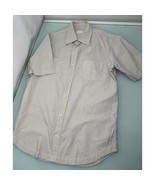 Vintage Biem Men Shirt Short Sleeve Button Up Single Stitch Size 48 Rare!! - £23.34 GBP
