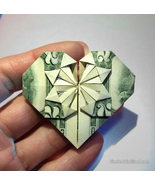 $2 Dollar Bill Heart Real Money Origami Handmade Christmas Gift Unique Cash - $7.03 CAD
