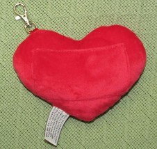 Plush Heart Clip On Stuffed With Mini Pocke 6&quot; Chelsea Teddy Co. Valentine Toy - £6.32 GBP