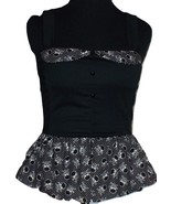 Skull &amp; Crossbones Retro Top with Peplum-Rockabilly/PinUp/Gothabilly/Hal... - $38.00