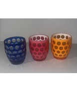 NEW Mario Luca Giusti Lente Pink, Blue &amp; Orange Short Tumbler - $29.92