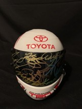 9 Driver Autographed NASCAR Toyota Mini Helmet Kyle Busch Logano Hamlin ... - $241.88