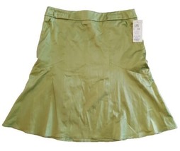 Trumpet Flare Skirt Womens 4 Green Sateen Pockets Knee Length Etcetera NWT - £32.93 GBP