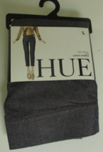 Hue Leggings Gold Metal Knit Loafer Skimmer Size Large Style U20803 Cott... - £14.75 GBP
