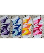Four (4) Pair ~ YW Brand ~ Bright Camouflage ~ Womens&#39; Multicolored Ankl... - $28.06 CAD
