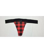 Rue 21 Women&#39;s Cotton Thong Panties LARGE Red Black Buffalo Plaid New - $204.76 MXN