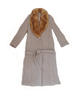 HELMUT LANG Womens Long Coat Detachable Clr Solid Warm Sand Size S G09HW407 - £136.41 GBP