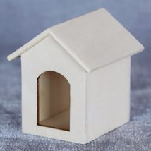 AirAds Dollhouse Dollhouse Miniature Dog House unfinshed Wood - £6.18 GBP