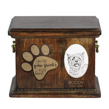 Urn for dog’s ashes with ceramic plate and description - Cairn Terrier, ART-DOG - £79.12 GBP