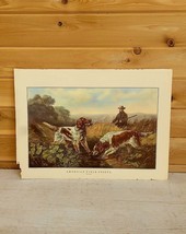 Vintage 1957 Currier &amp; Ives Lithograph American Field Sports Calendar No... - $50.00