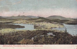 Adirondack Mountains Lake Placid Mirror Lake New York NY Postcard B09 - $2.96