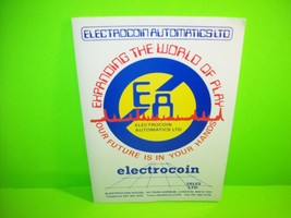 Electrocoin Original Promo Folder Portfolio Arcade Game And Pinball Flye... - $61.28
