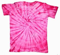 PETITE PINK SPIDER TYE DYED TEE SHIRT unisex SIZE MED hippie tie dye NEW... - $6.64