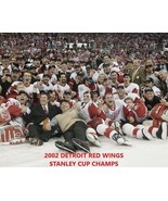 DETROIT RED WINGS 2002 8X10 PHOTO HOCKEY NHL STANLEY CUP CHAMPS PICTURE  - £3.96 GBP