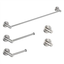 Circular 5 Piece Bathroom Hardware Set - Brush Nickel - £106.70 GBP