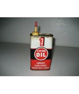 Vintage 3-IN-ONE Oil Tin Can Economy half pint Oiler Empty - €21,49 EUR