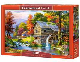 500 Piece Jigsaw Puzzle, Old Sutter’s Mill, Charming Nook, Pond, Countryside, Ad - £12.85 GBP