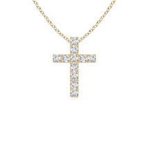 ANGARA 0.39 Ct Lab-Grown Diamond Cross Pendant Necklace in 14K Solid Gold - $683.10