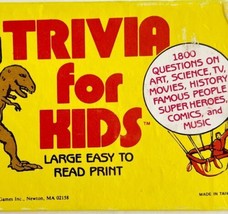 Whitehall Trivia For Kids Card Game 1800 Questions Lg Print 1970-80s Vin... - £22.16 GBP