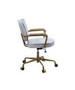 Siecross Office Chair, Vintage White Top Grain Leather - $11,534.43 MXN