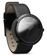 Nooka Negro Unisex Noche 360 Grado Giratorio Estuche Calidad Lujo Muñeca Ver Nib - £137.28 GBP