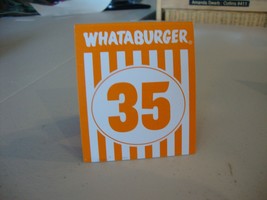 Whataburger Restaurant Tent Table Number #35 - £15.76 GBP