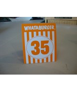 Whataburger Restaurant Tent Table Number #35 - £15.61 GBP