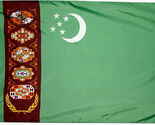 Turkmenistan - 4'X6' Nylon Flag - Nylon, Without Fringe, Grommets - $91.20