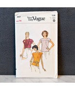 Very Easy Vogue Loose-Fit Pullover Top Cap Sleeves Pattern #8307 Misses&#39;... - $19.91 CAD