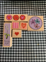 Hearts and Flowers rubber stamp set #10 - $5.07