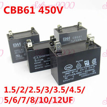 CBB61 450VAC 1.2-12uF Air conditioner Fan Motor Start Capacitors 2 or 4 ... - $2.01+