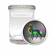 Rainbow Wolf Em3 Medical Glass Stash Jar 3&#39;&#39; X 2&#39;&#39; Herb And Spice Storage Air Ti - £6.03 GBP