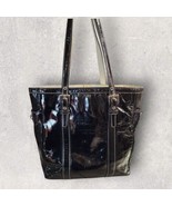 COACH Patent Black Leather Lunch Tote Purse Pocketbook Shoulder Bag Vtg ... - $935.73 MXN