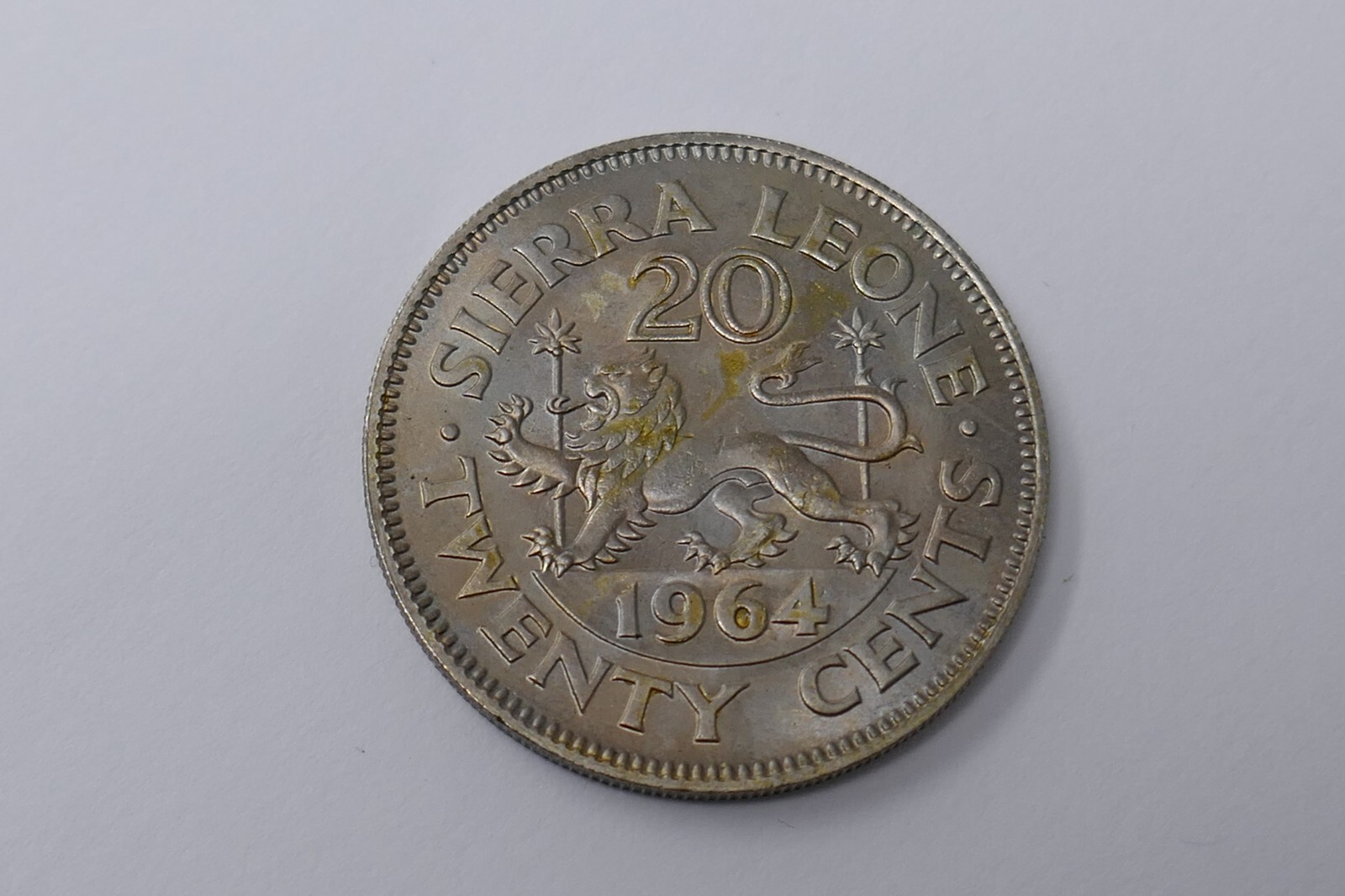 Sierra Leone 1964 Sir Milton Margai 20 Cents Copper Nickel Coin Item image 7