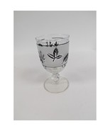 Vintage Libbey Silver Leaf Frosted Glasses 5 1/2&quot; by 2 7/8&quot; Footed Stemmed - £7.96 GBP