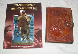 Reno Horse Rodeo Souvenir Tooled Leather Book Glaser Saddle Rosehill California - £226.47 GBP