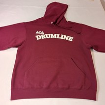 Jerzees Nublend ACA DRUMLINE Men's Red Cotton Blend Pullover Hoodie Sweatshirt M image 7