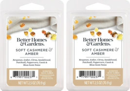 Better Homes and Gardens Scented Wax Cubes 2.5oz 2-Pack (Soft Cashmere Amber) - £9.43 GBP