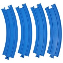 Thomas & Friends Blue Curved Train Track Pieces 4  - Tomy 1998 - $4.00