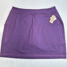 Duluth Trading Skort Womens 1X Purple Noga Moisture Wicking UPF Skirt/Shorts NEW - £35.39 GBP