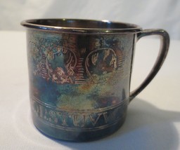 Vintage Oneida Silverplate Babies ABC Baby Child Youth Cup Mug Gold Wash... - $12.00